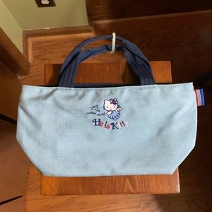 HELLO KITTY- VINTAGE 2002 BLUE ANGEL FRENCH HELLO KITTY TOTE BAG